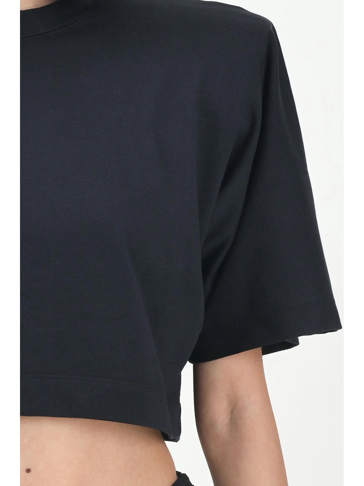 Pinko T-shirt Corta Zip Collo - Nero