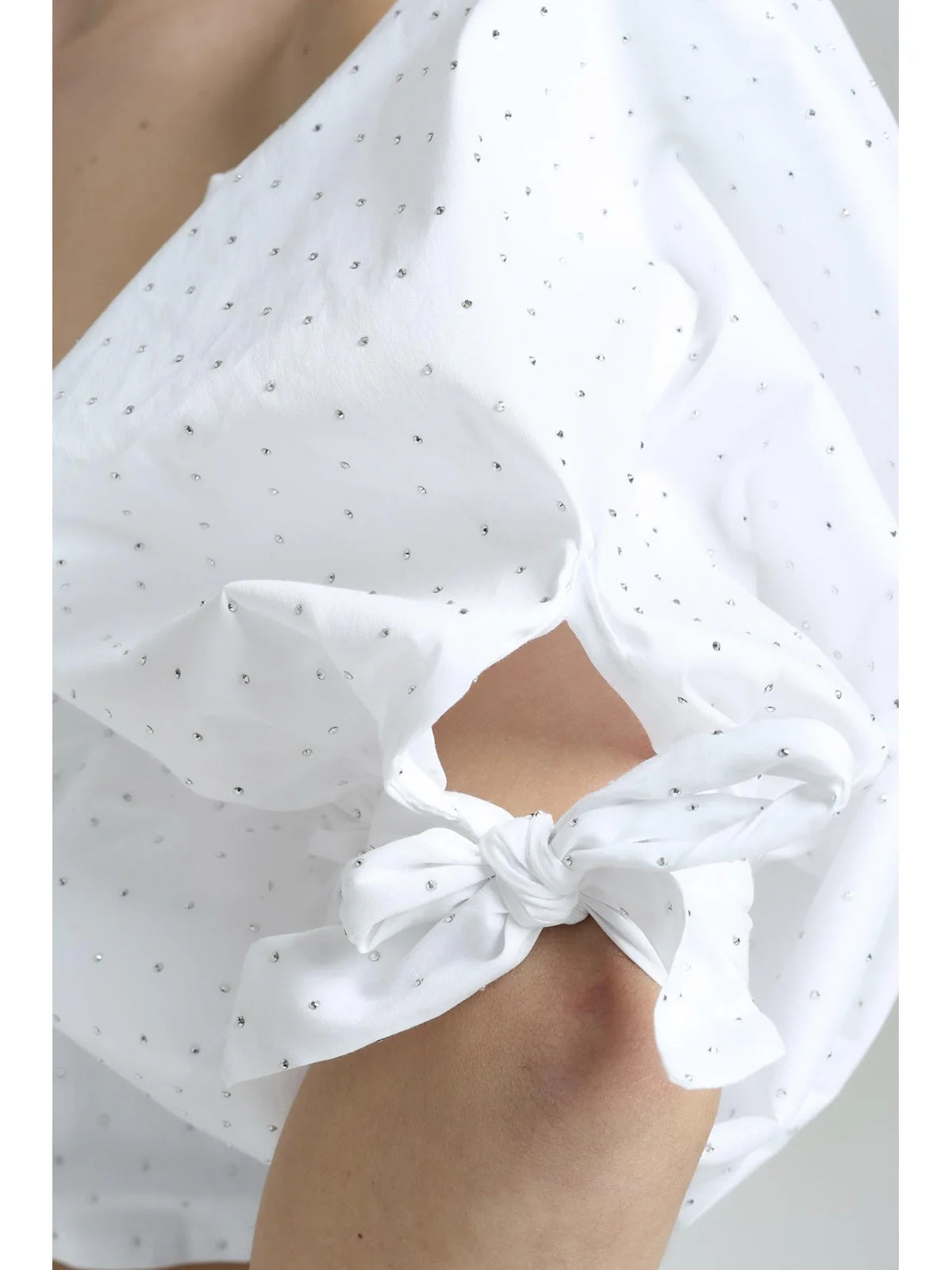 Santas* Top con Strass Bianco