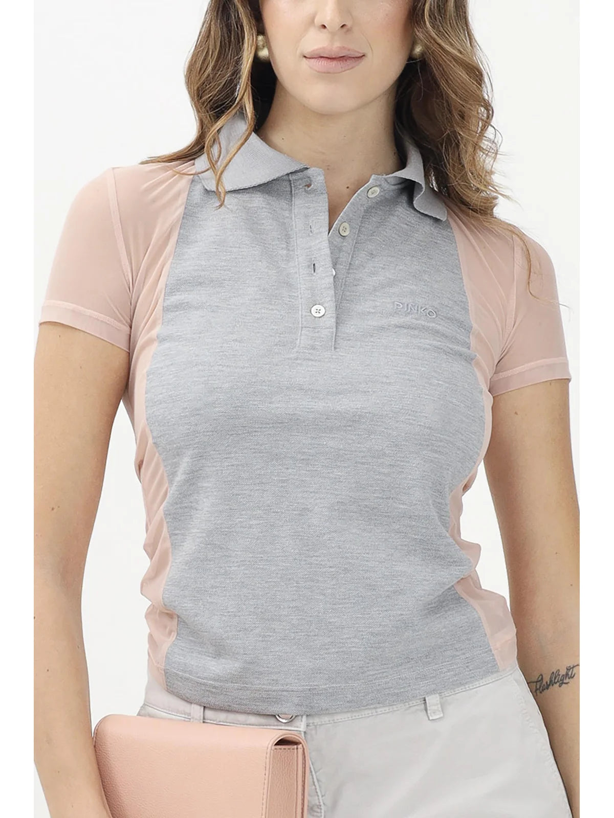 Pinko Polo Nylon ed Elastan - Grigio