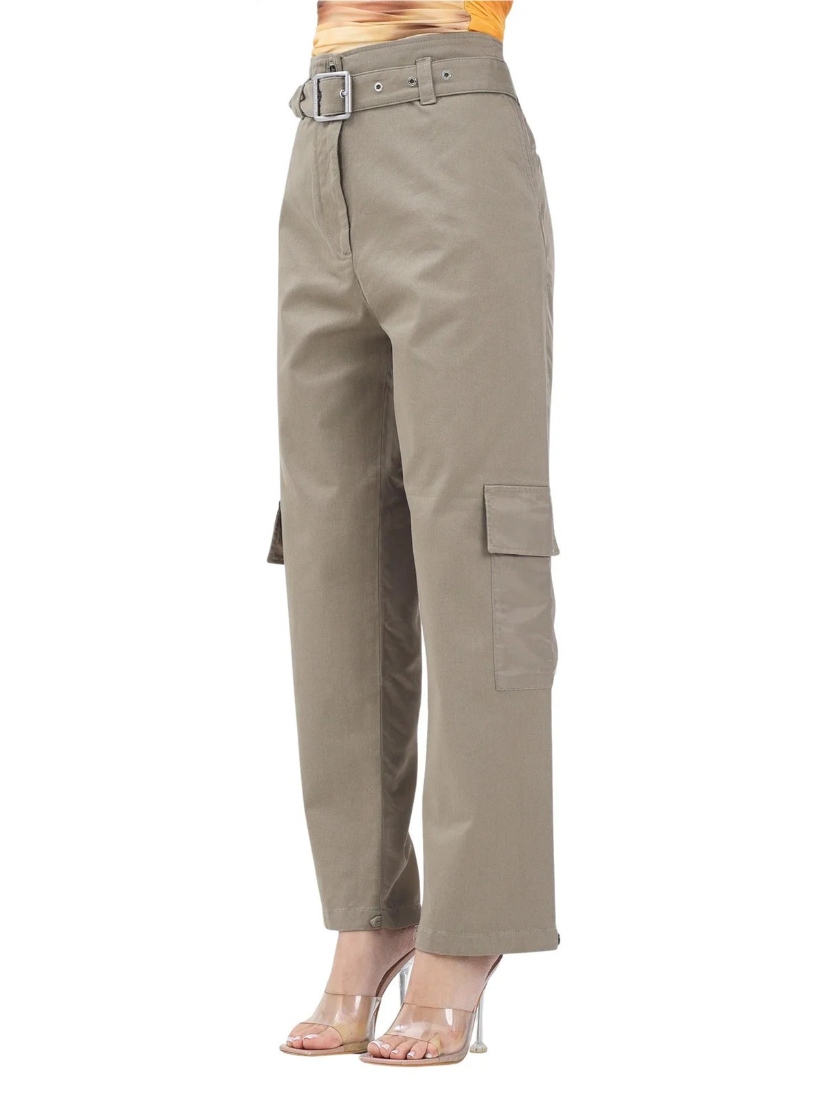 Pinko Pantalone Vento Vita Alta - Khaki
