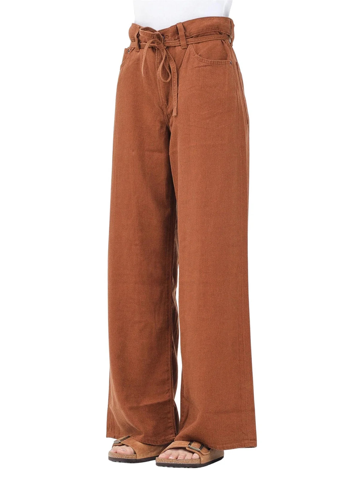 Levi's Pantaloni Lino e Viscosa - Marrone