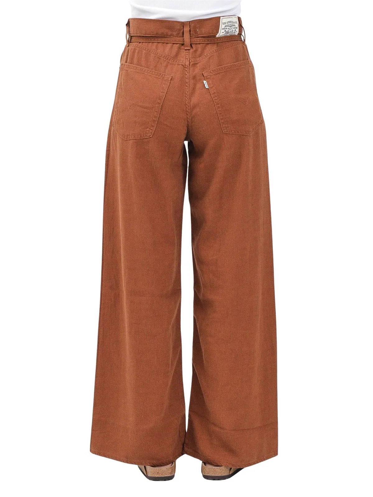 Levi's Pantaloni Lino e Viscosa - Marrone