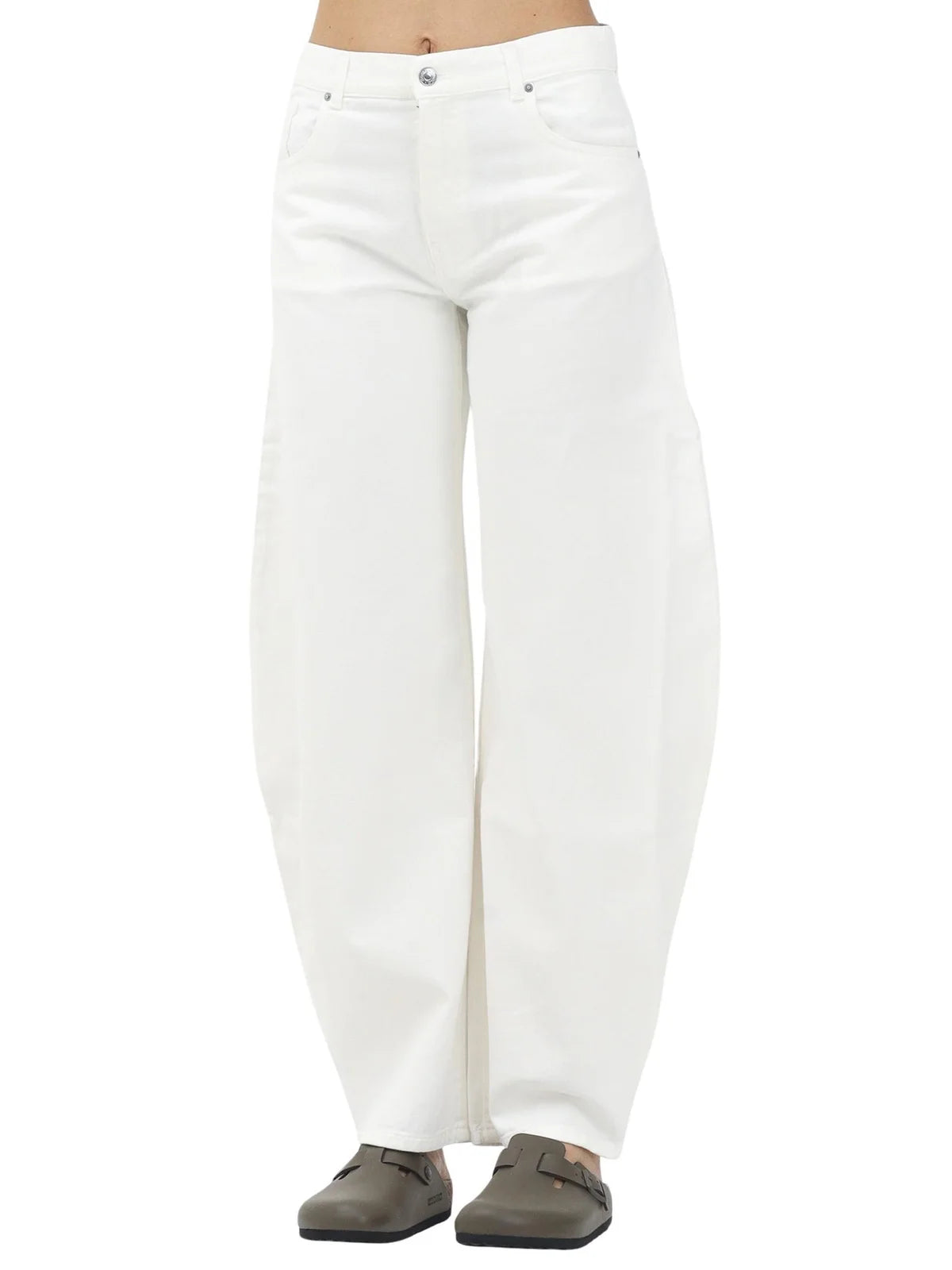 Vicolo Jeans Lexie Gamba Larga - Bianco