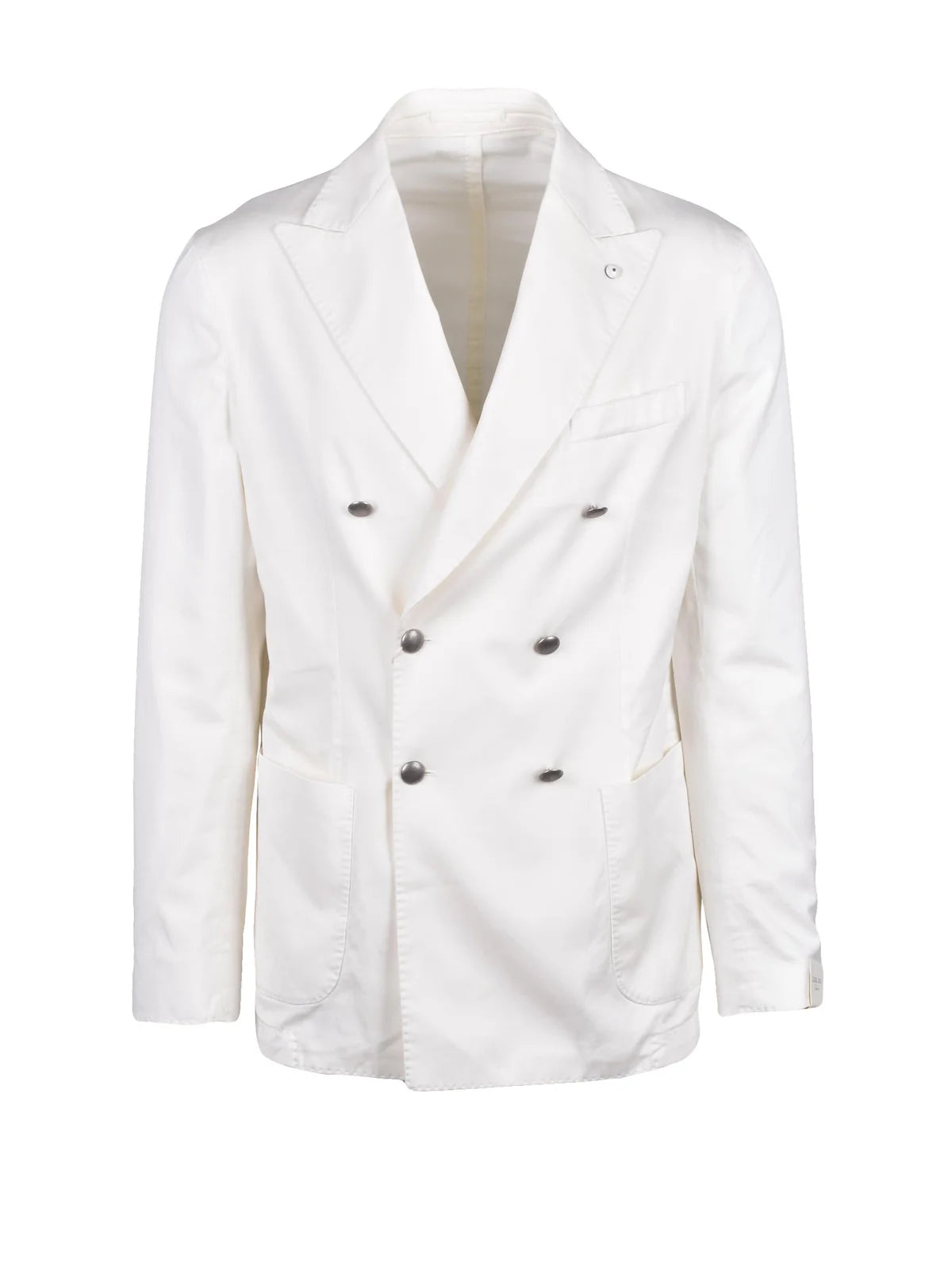 L.B.M. 1911 Giacca Doppiopetto Cotone/Seta - Bianco