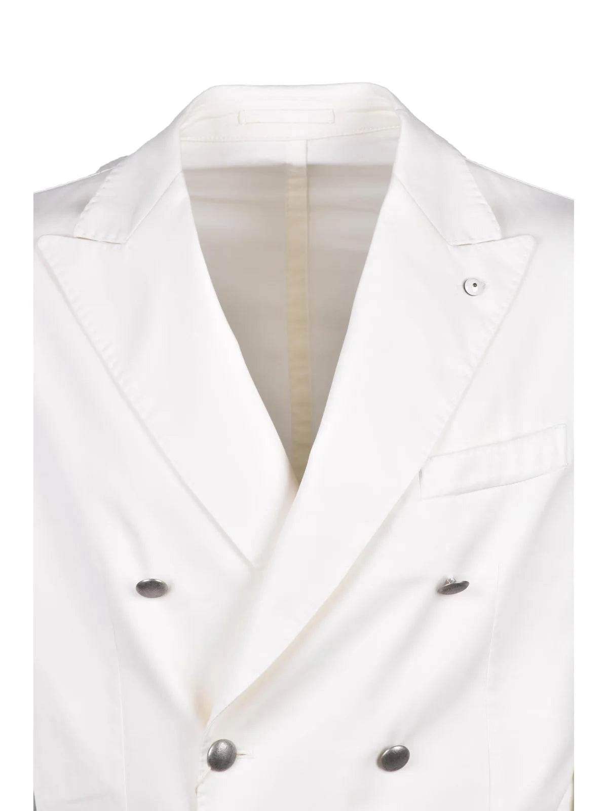 L.B.M. 1911 Giacca Doppiopetto Cotone/Seta - Bianco