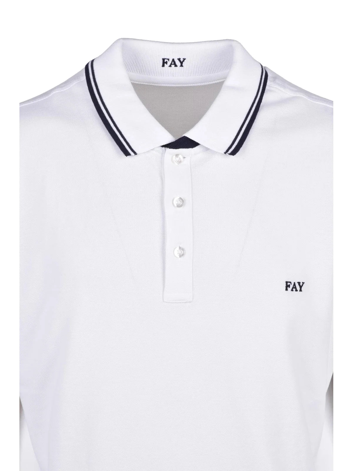 Fay Polo Cotone Elastan - Bianco