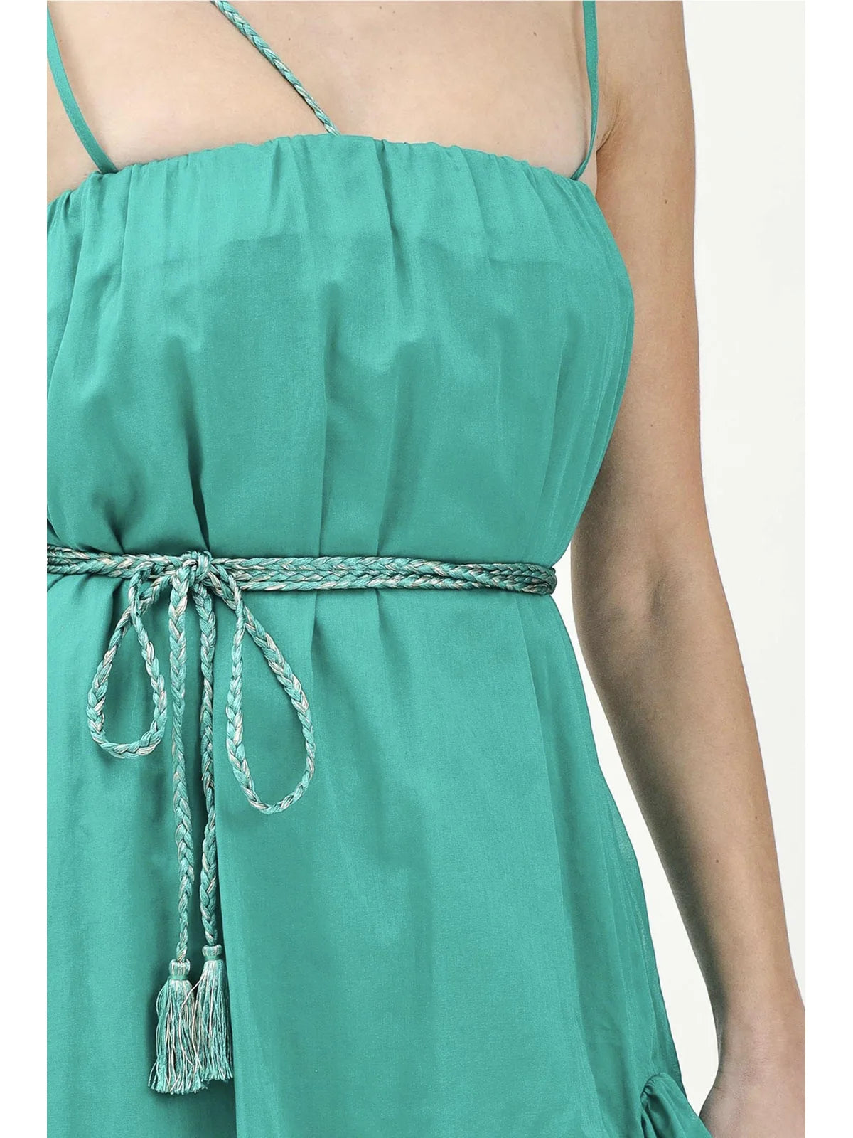 Simona Corsellini Abito Lungo Garzato - Verde