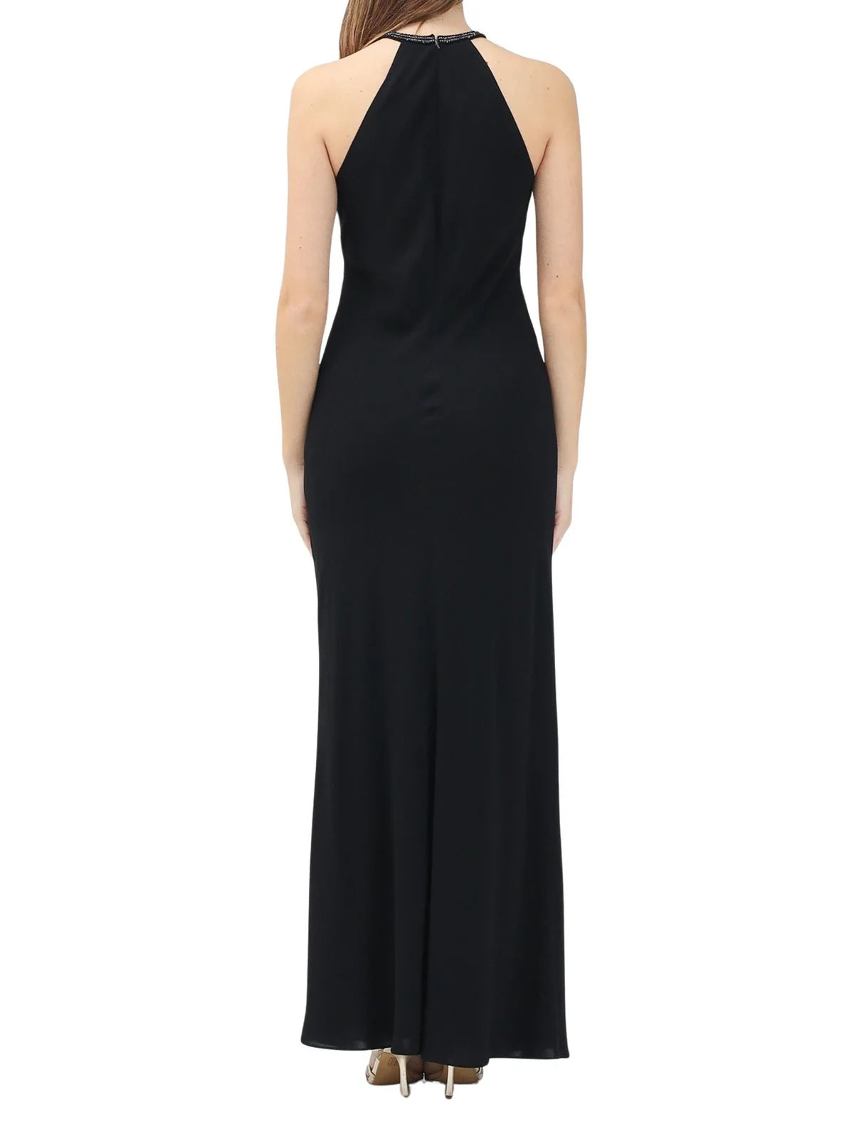 Max Mara Studio Abito Lungo con Strass - Nero