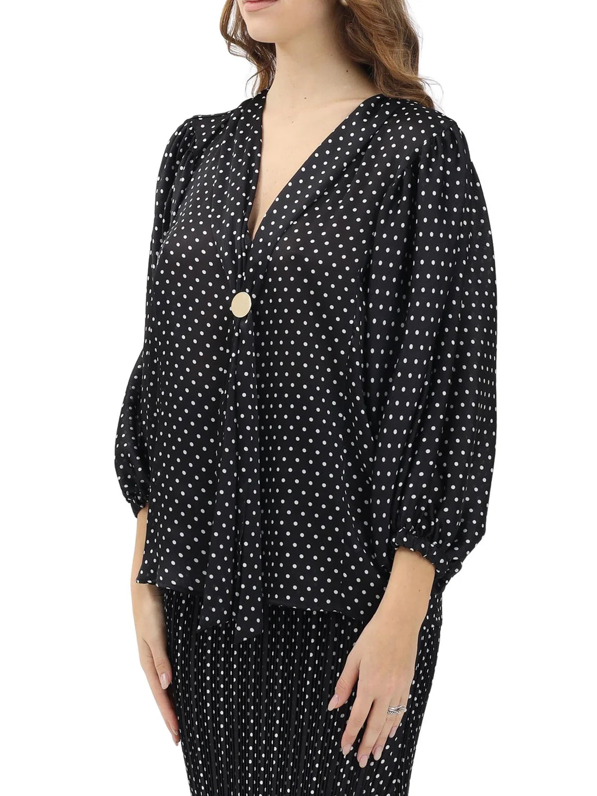 Simona Corsellini Blusa Satin Nero