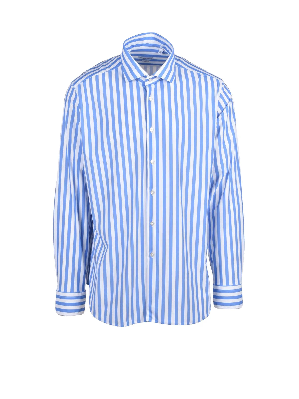 Tailored Finish* Stretch Nylon Shirt - White/Sky Blue