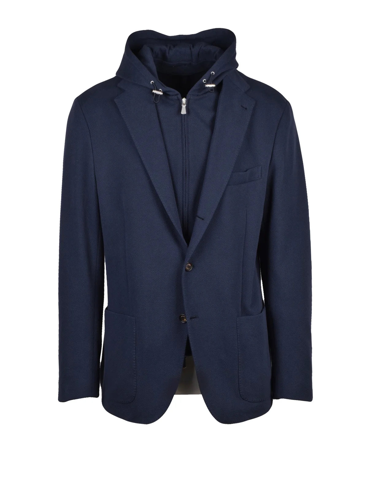 Eleventy Giacca Blazer Stondato Cotone ed Elastan - Blu