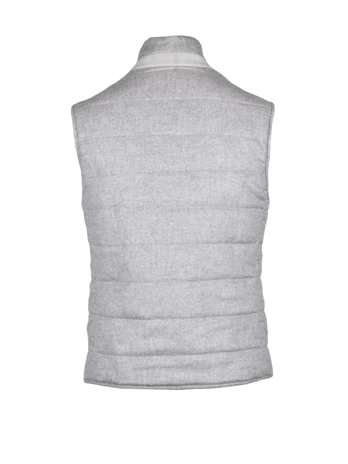 Eleventy Sleeveless Flannel, Silk and Cashmere Vest - Grey