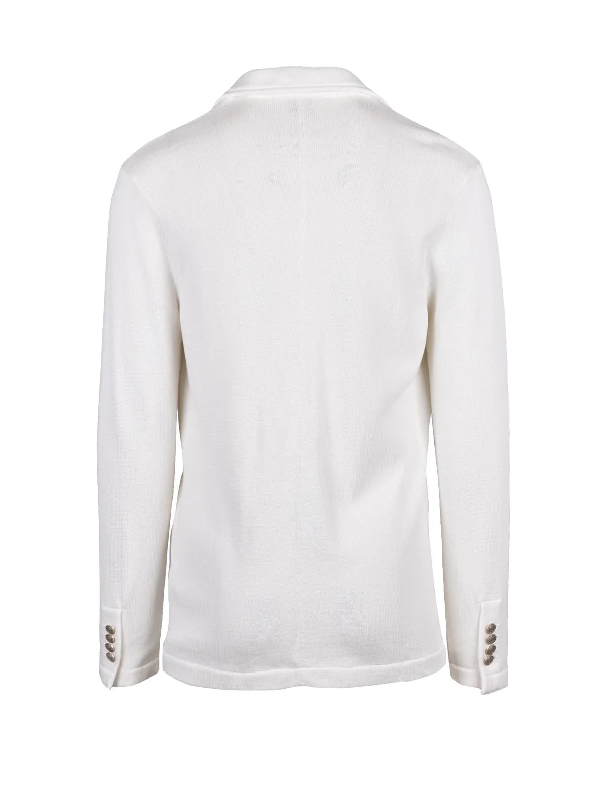 Eleventy Cotton Knit Blazer Jacket - White