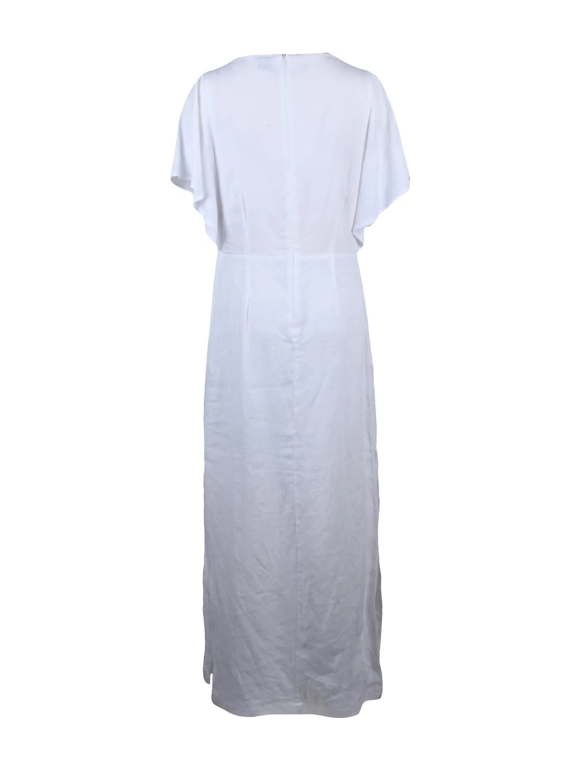 Eleventy Long Linen Dress with Slits - White