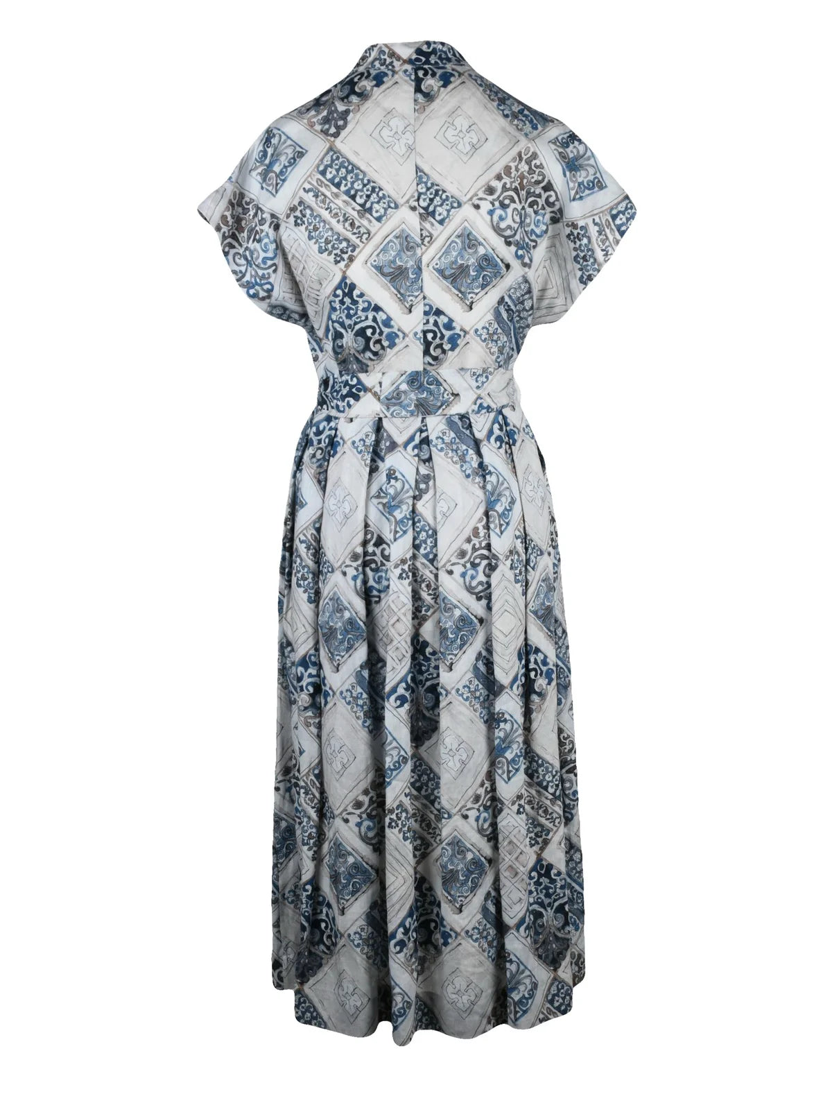 Eleventy Linen Shirt Dress - Blue