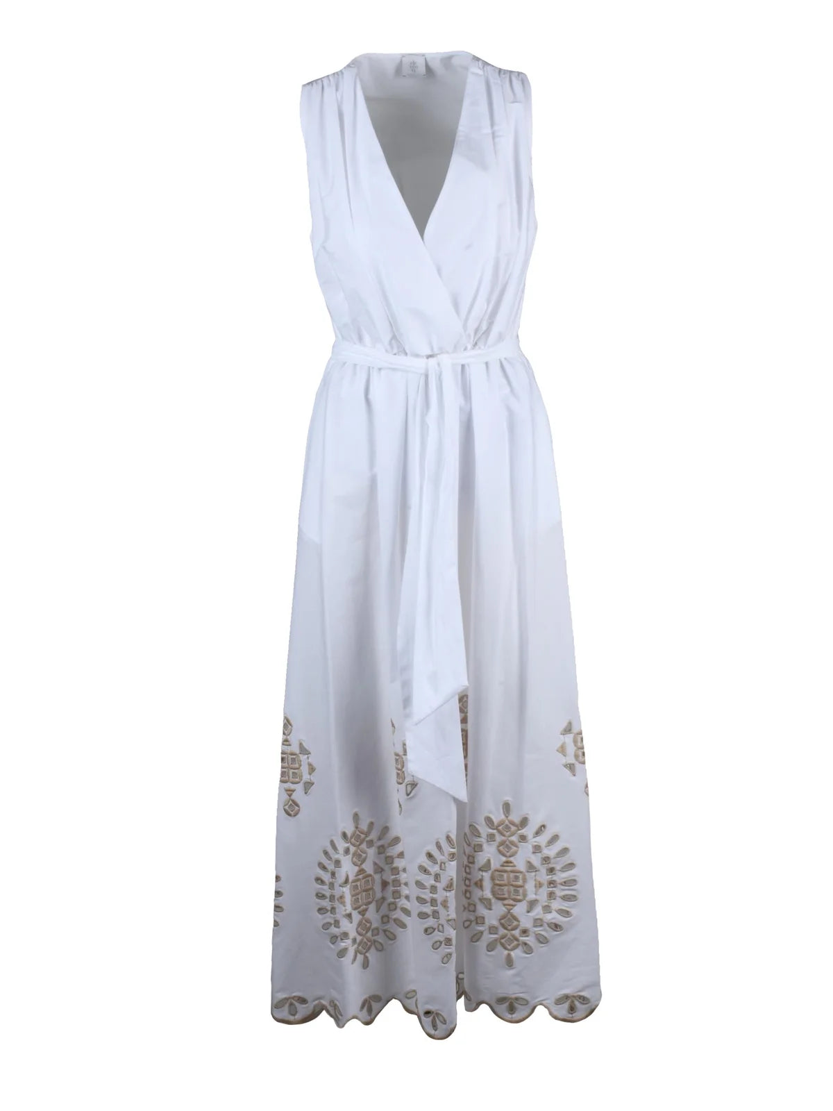 Eleventy Abito Lungo Donna - Bianco/Beige