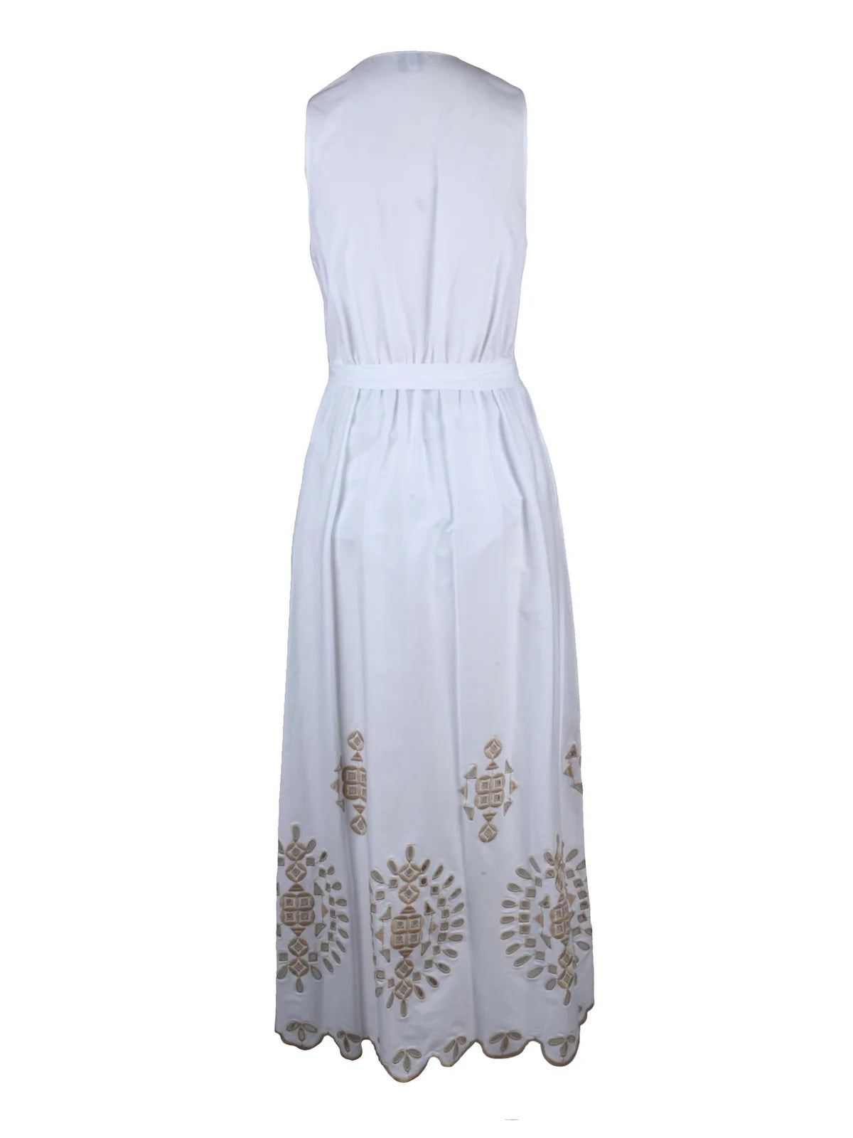 Eleventy Abito Lungo Donna - Bianco/Beige