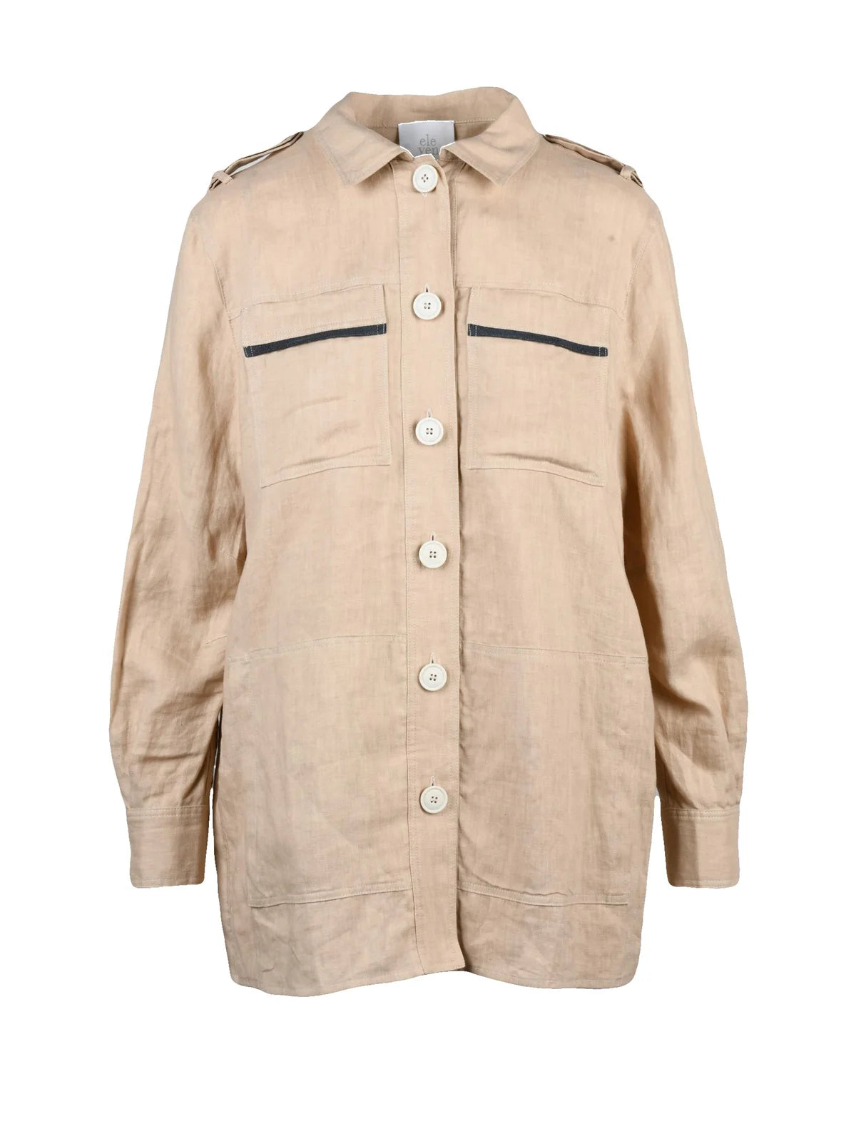 Eleventy Camicia in Lino - Beige