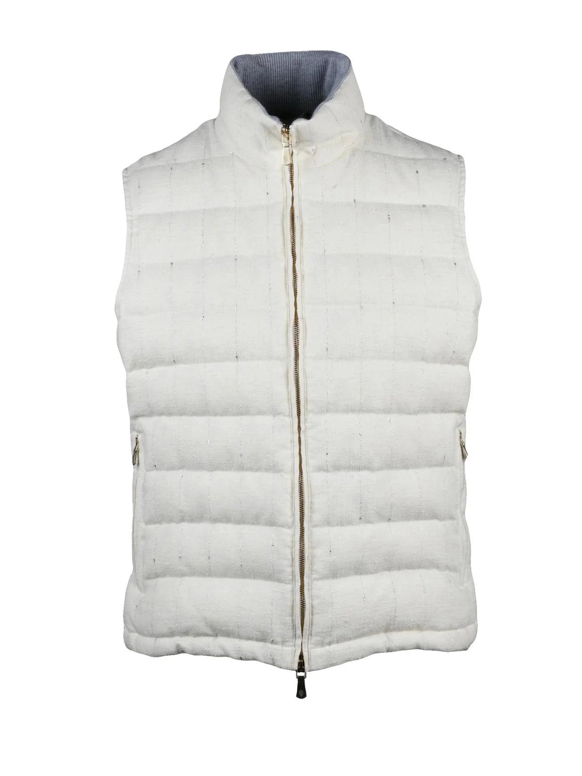 Eleventy Centogrammi Sleeveless Jacket Linen, Wool, Polyamide, Silk - White
