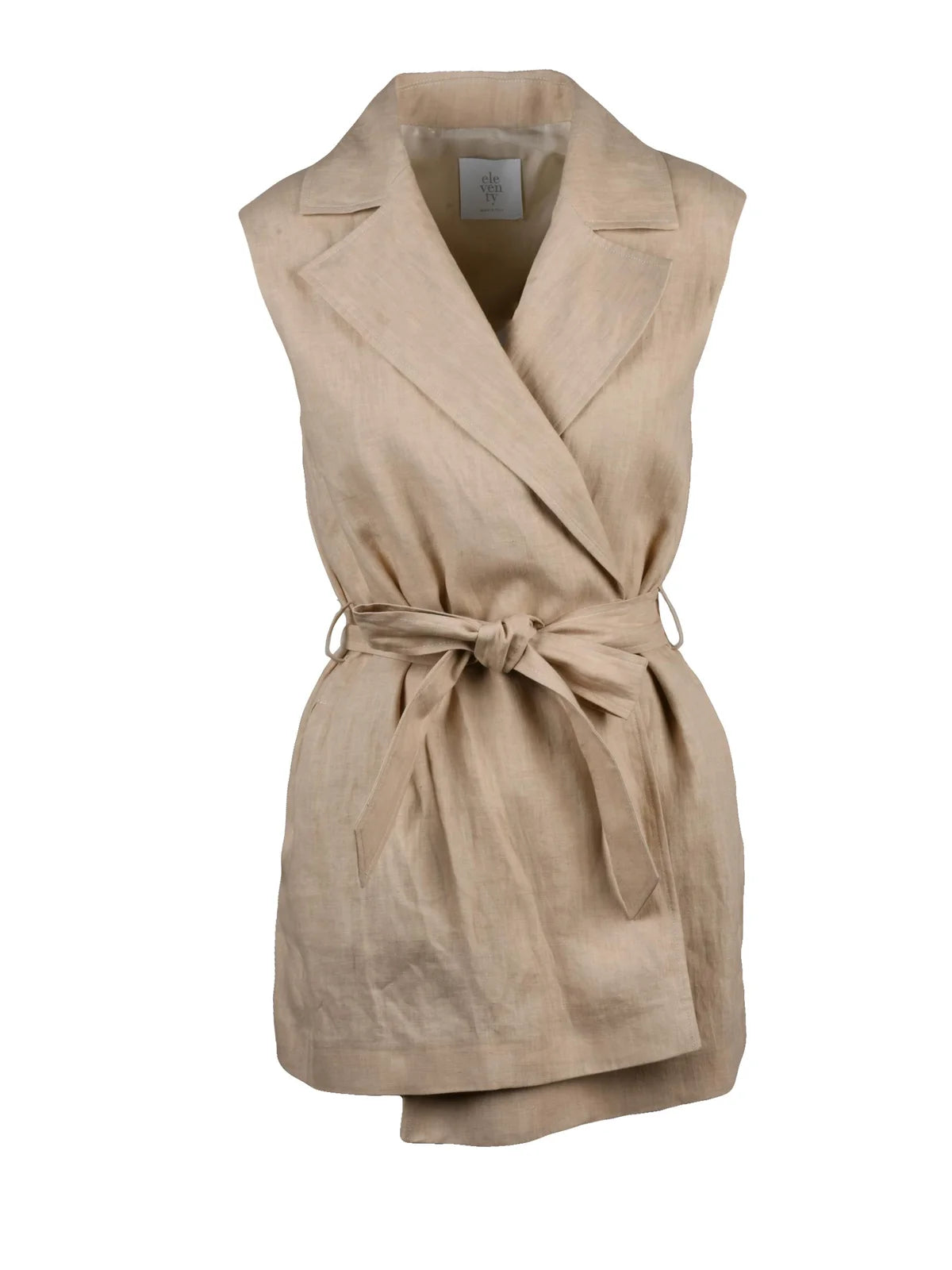 Eleventy Linen Vest - Beige