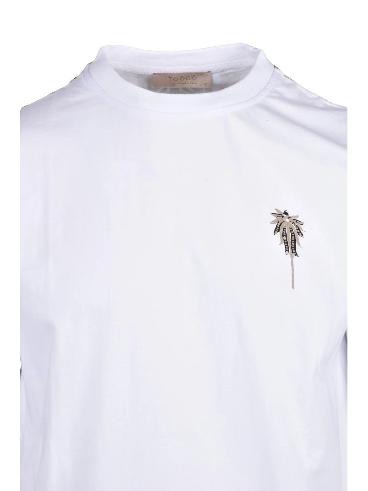 Tooco T-shirt Girocollo - Bianco/Beige