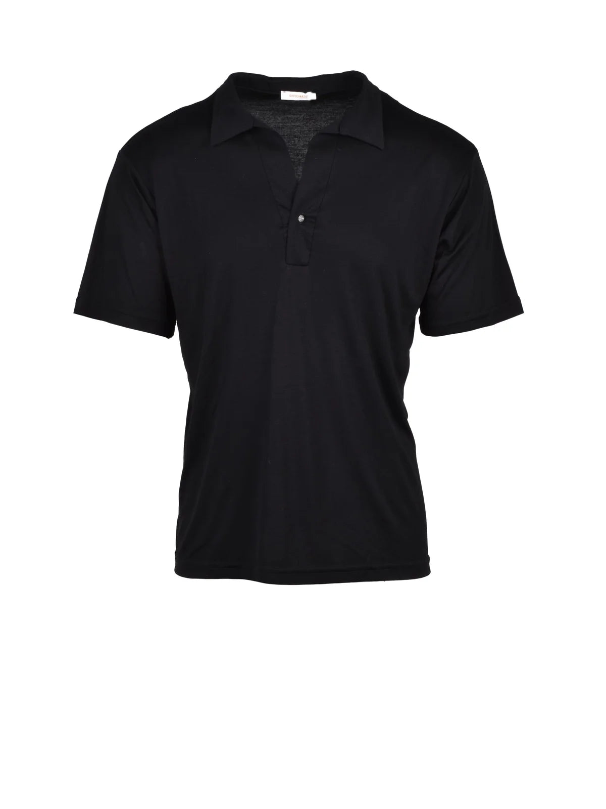Officina 36 Polo in Tencel - Nero