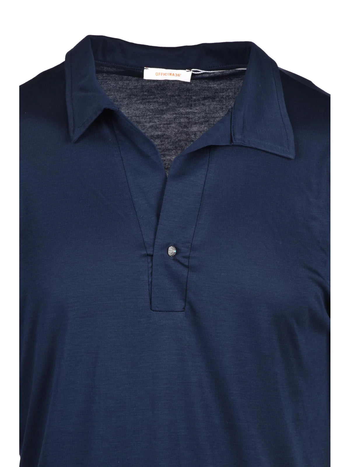 Officina 36 Polo in Tencel - Nero