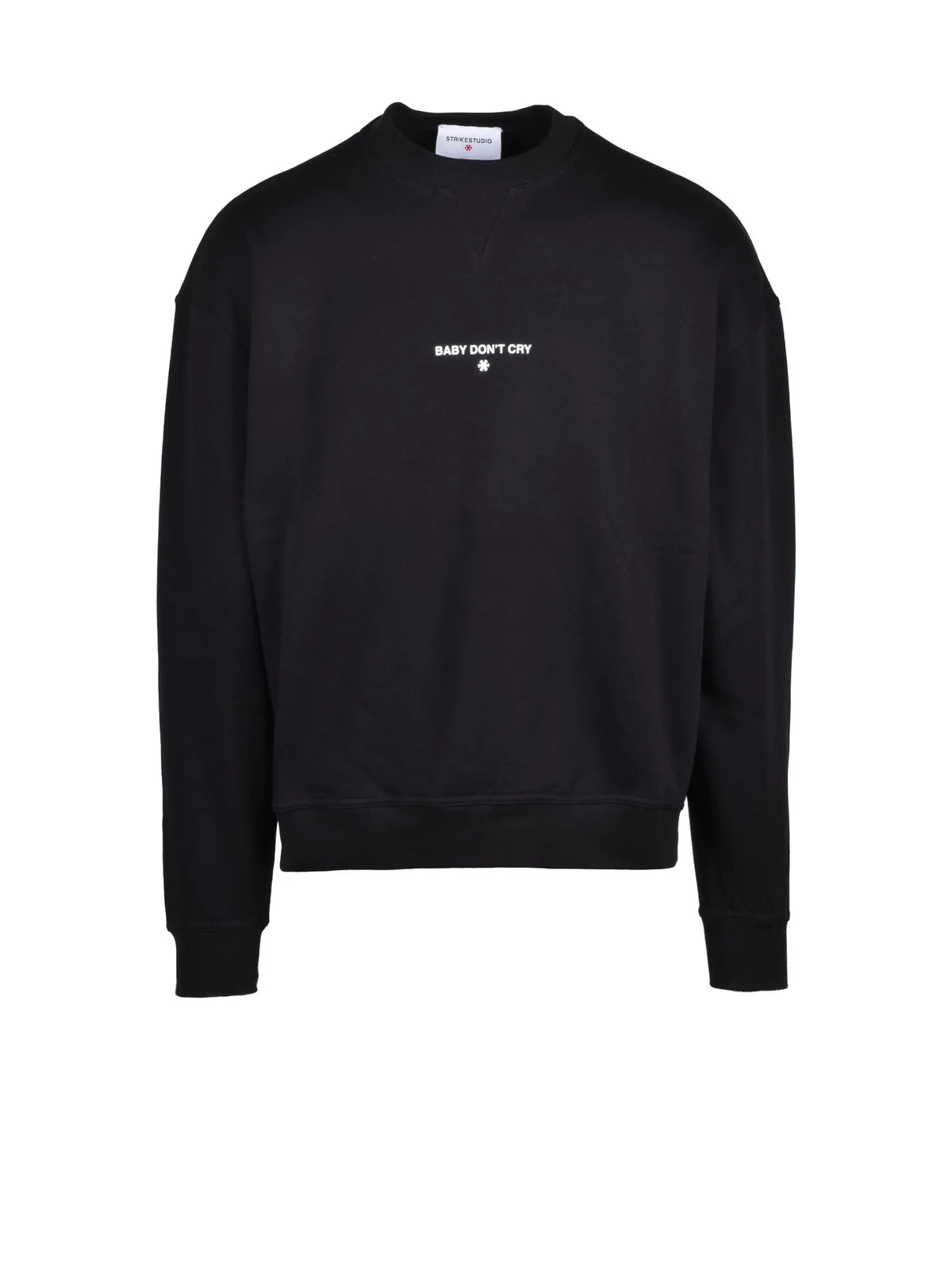 Strikestudio Crew Neck Cotton Sweatshirt - Black