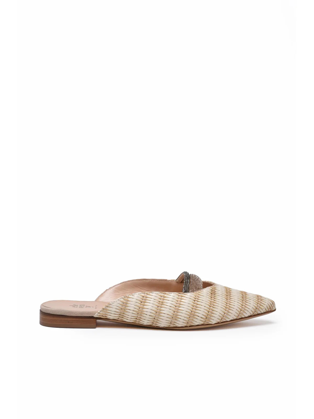 Eleventy Sabot Rafia Cuoio - Beige