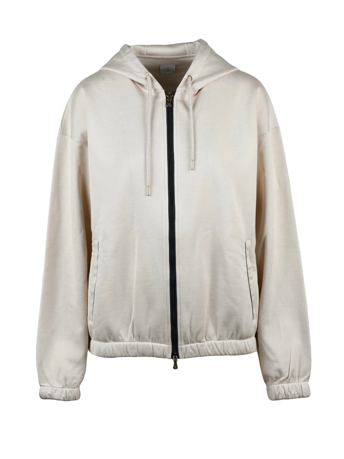 Eleventy Felpa Cappuccio Zip - Beige
