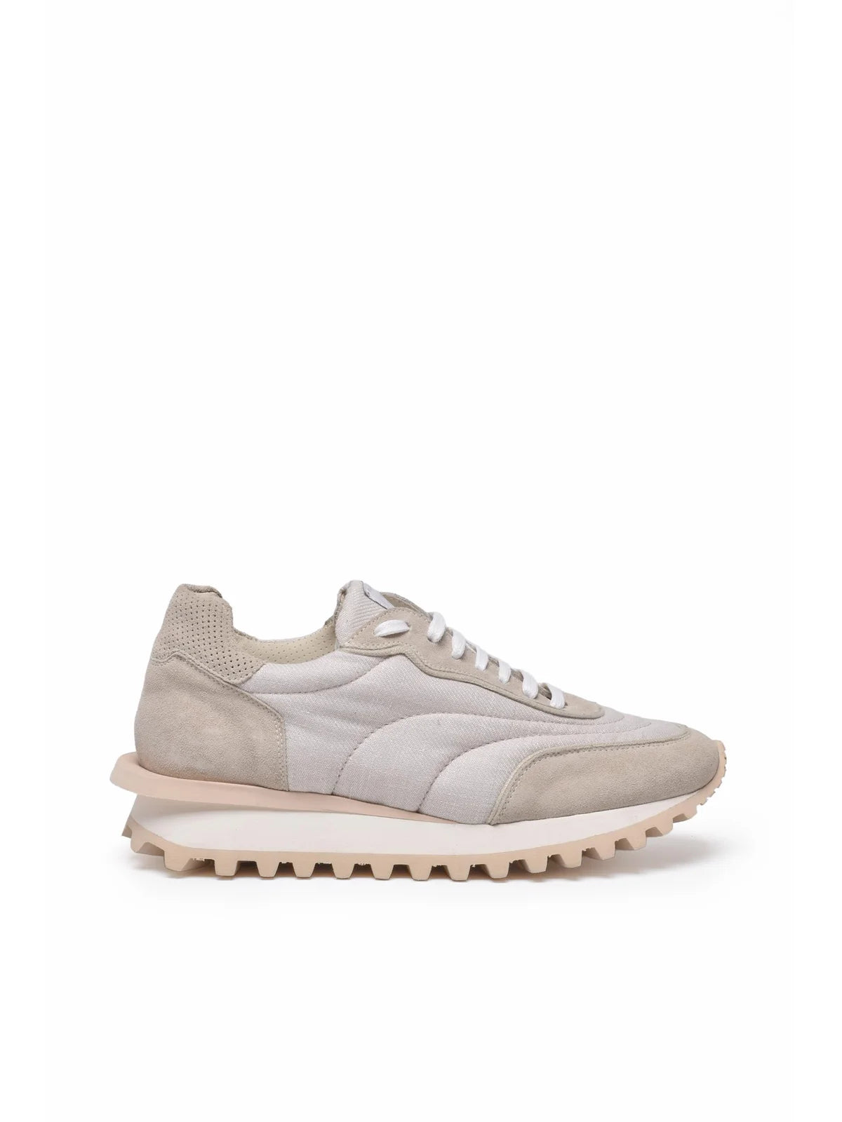 Eleventy Sneakers Suede Pelle - Beige