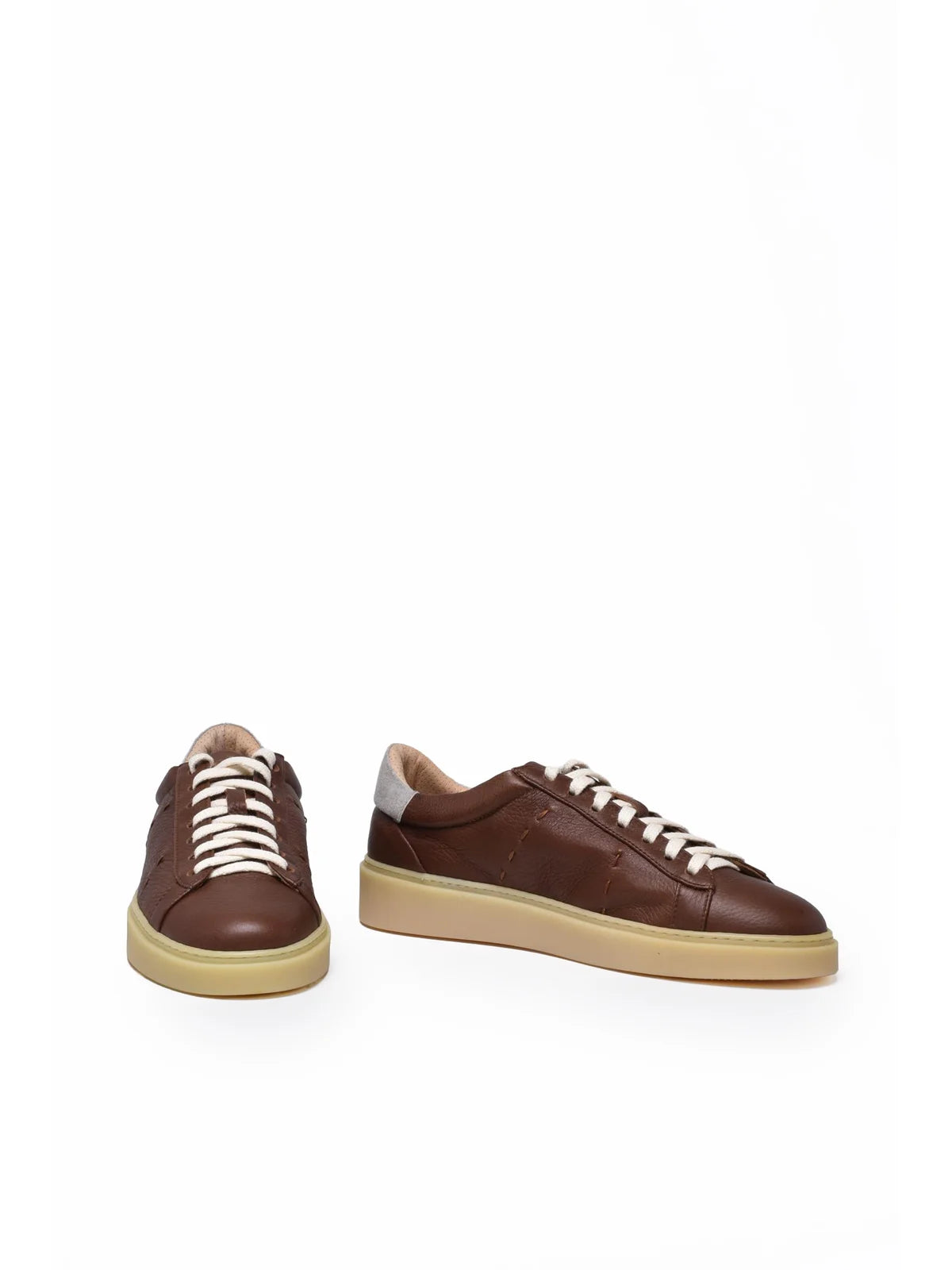 Eleventy Leather Sneakers - Brown