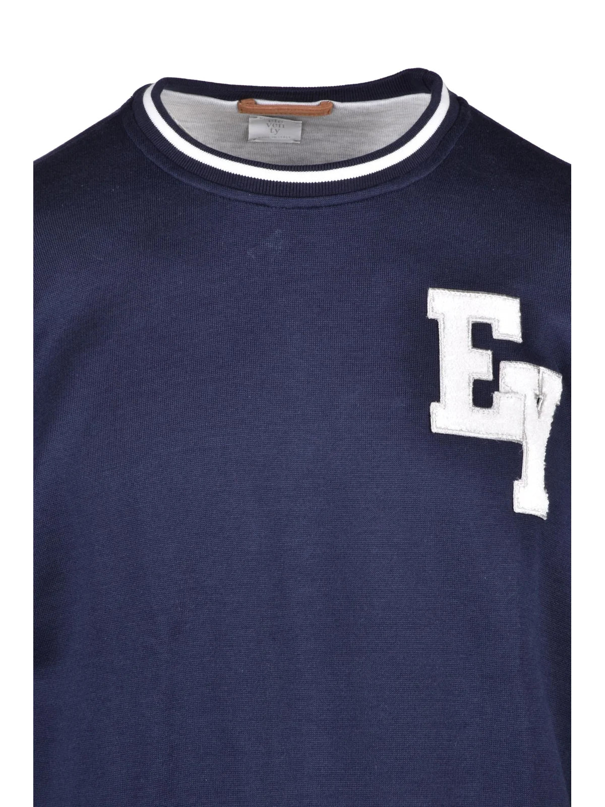 Eleventy Felpa Girocollo Cotone Poliammide - Blu