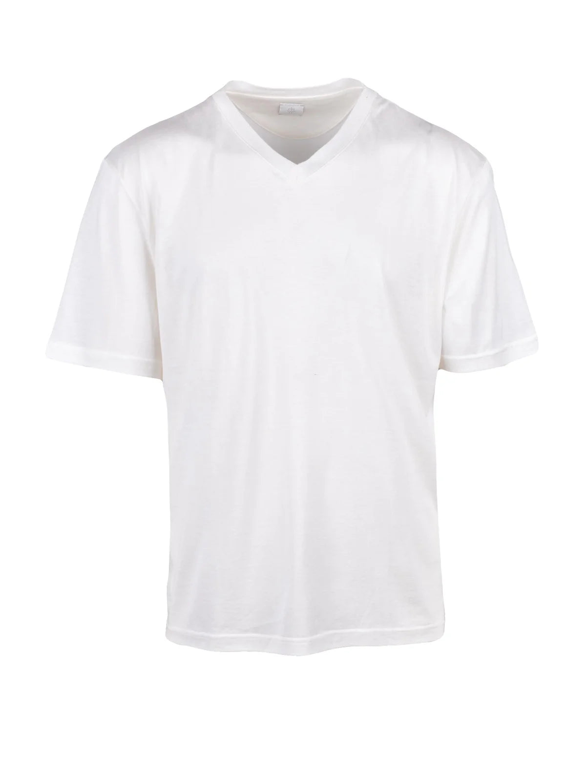 Eleventy T-shirt Seta Cotone - Bianco