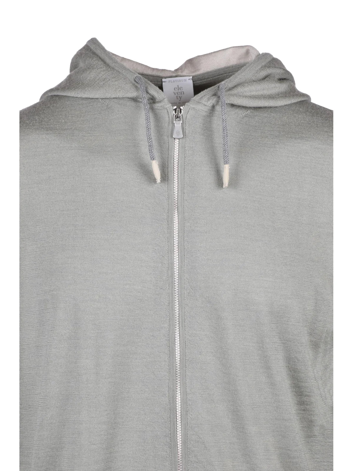 Eleventy Felpa Maglia Zip - Verde Salvia