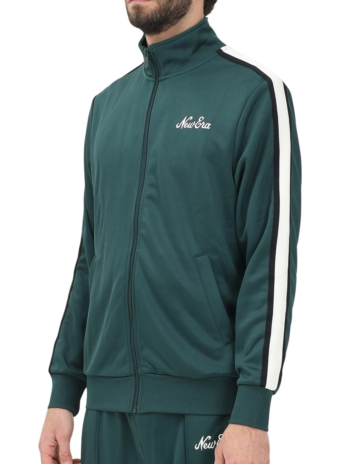 New Era Felpa Zip Poliestere - Verde