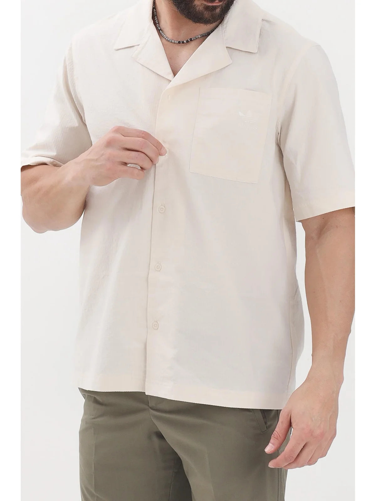 Adidas Camicia Cotone - Bianco
