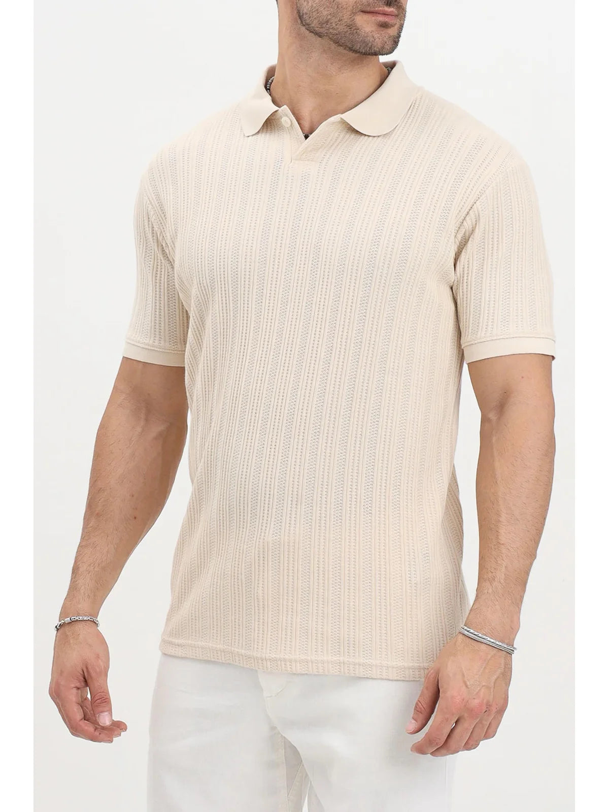 Selected Knitted Polo Shirt - Sky Blue