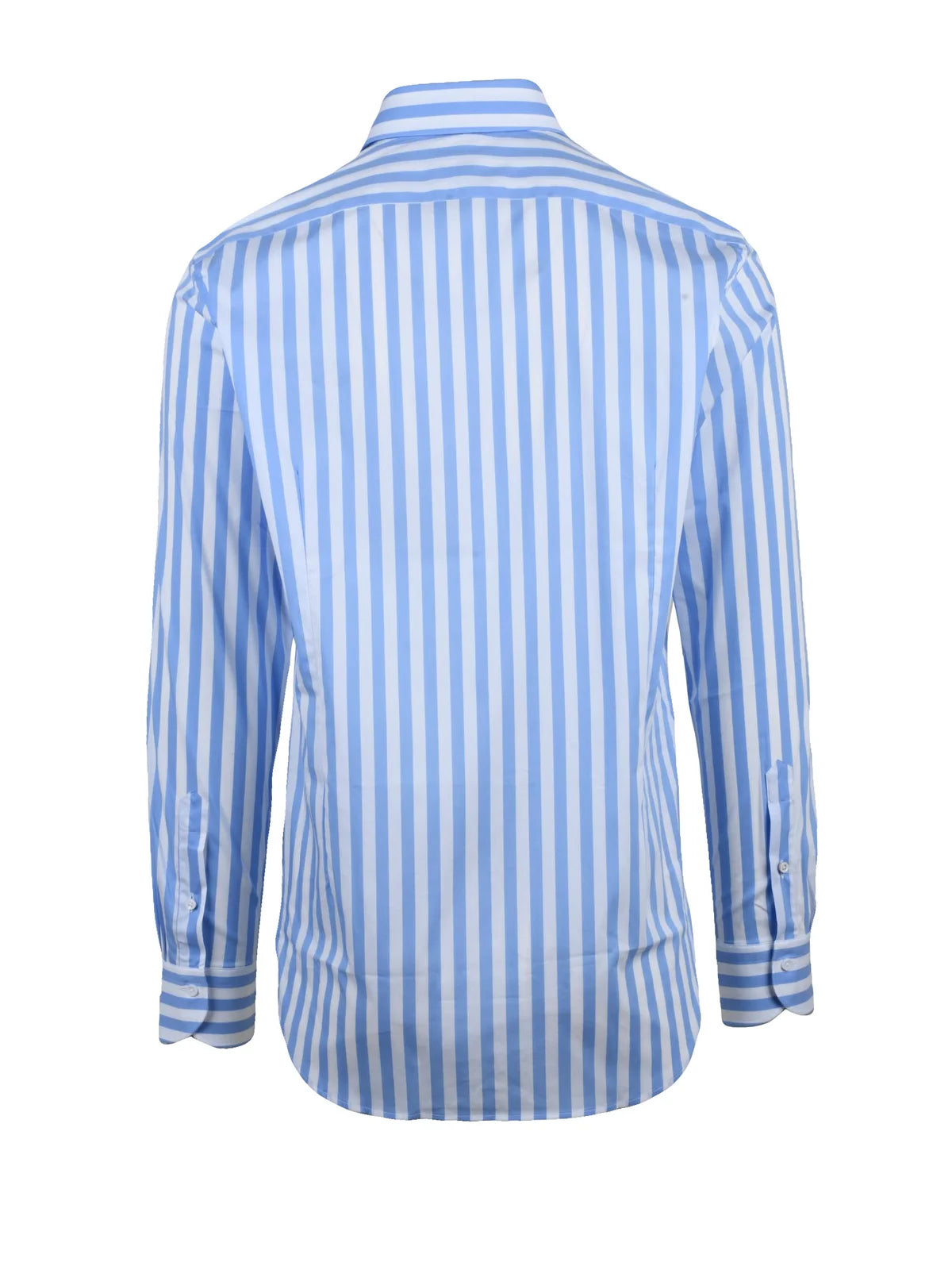Carrel Stretch Cotton Shirt - White/Light Blue