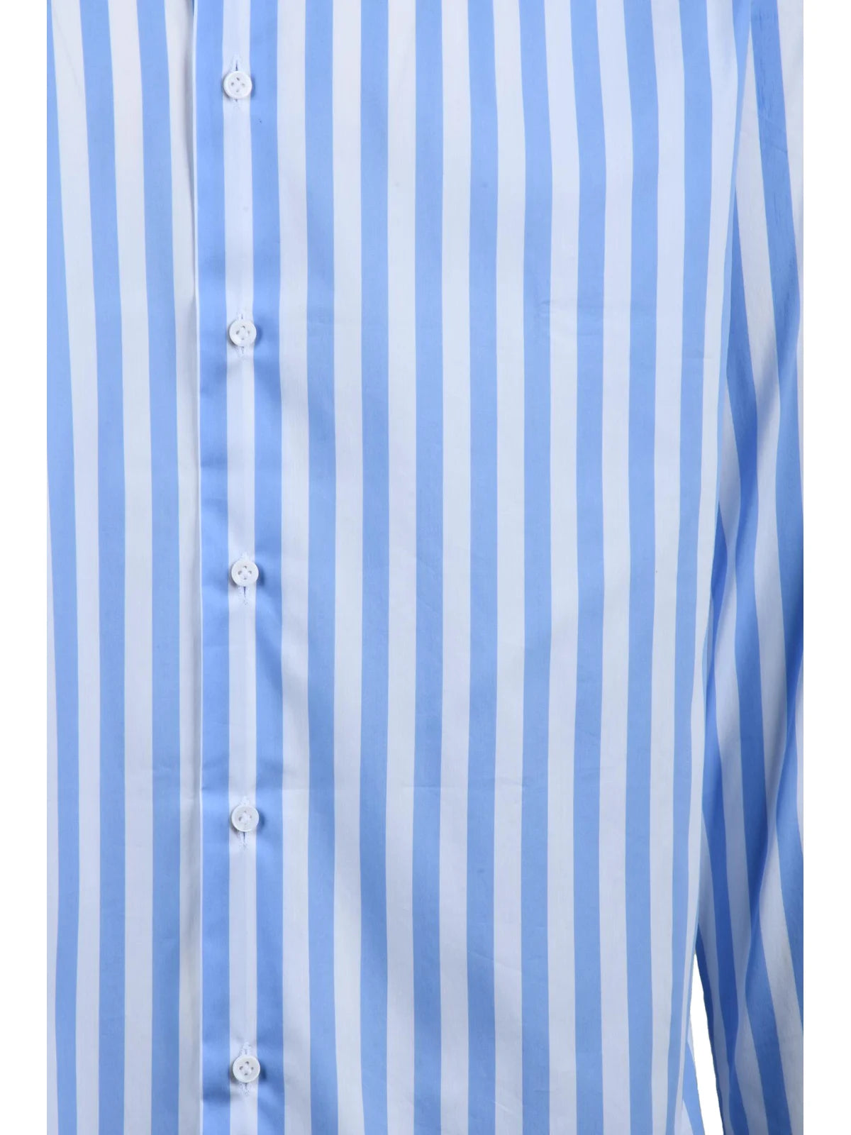 Carrel Stretch Cotton Shirt - White/Light Blue