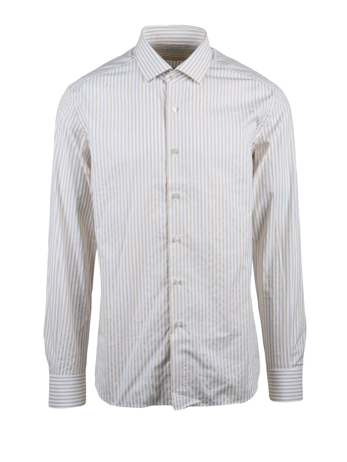 Xacus Camicia Cotone - Bianco/Beige