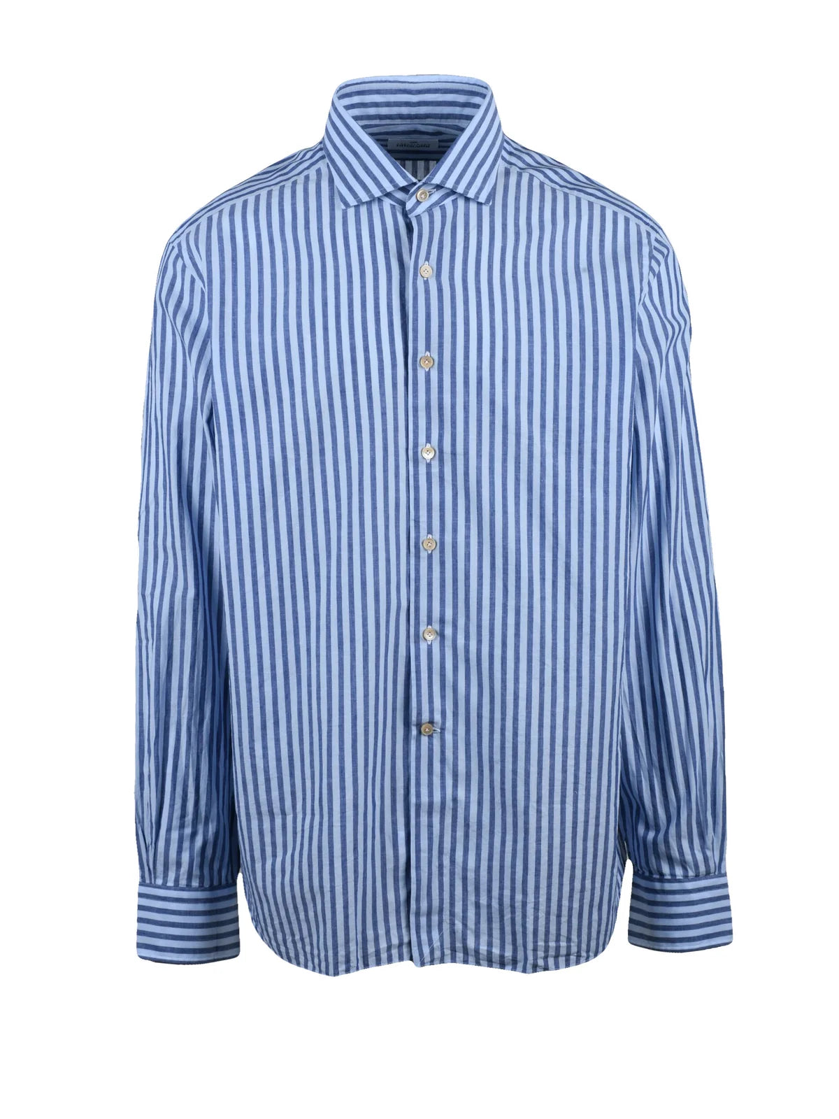 Alessandro Gherardi Camicia Cotone Lino - Blu/Celeste