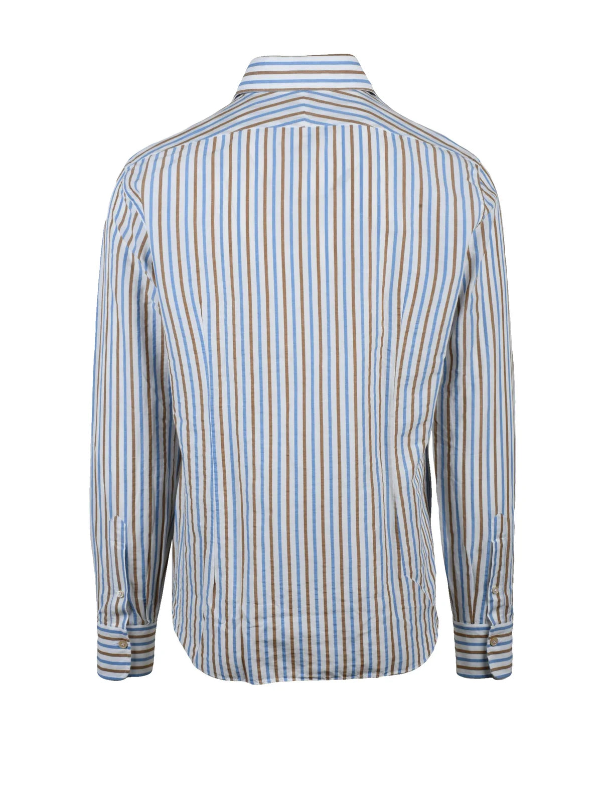 Alessandro Gherardi Camicia Cotone Lino - Beige/Azzurro