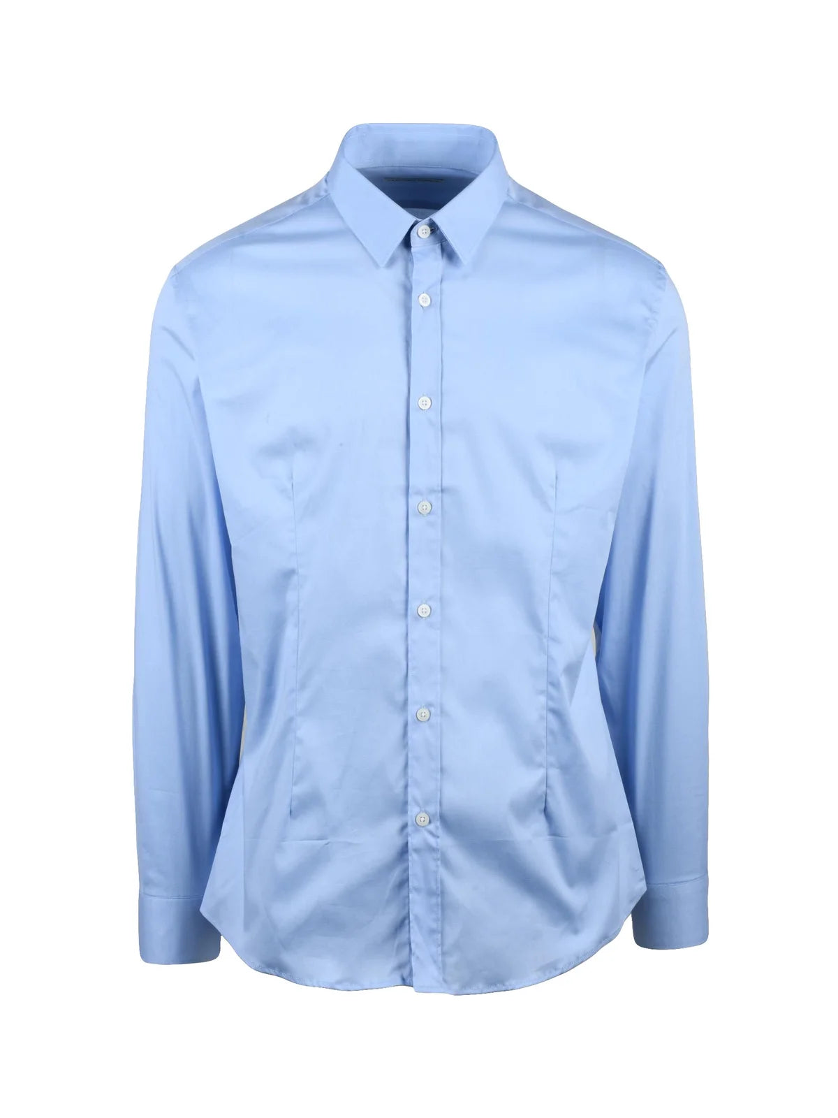 Grey Daniele Alessandrini Stretch Shirt - Light Blue