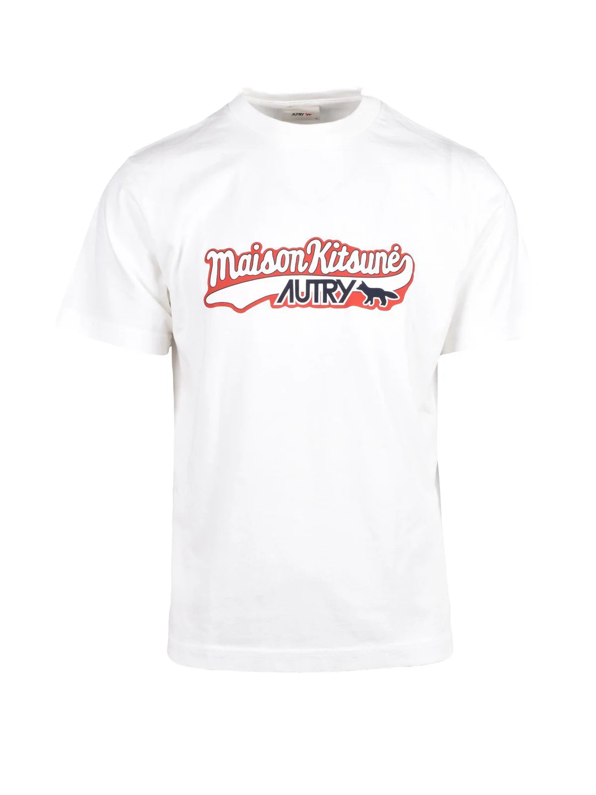 Autry X Maison Kitsune T-shirt Cotone - Bianco