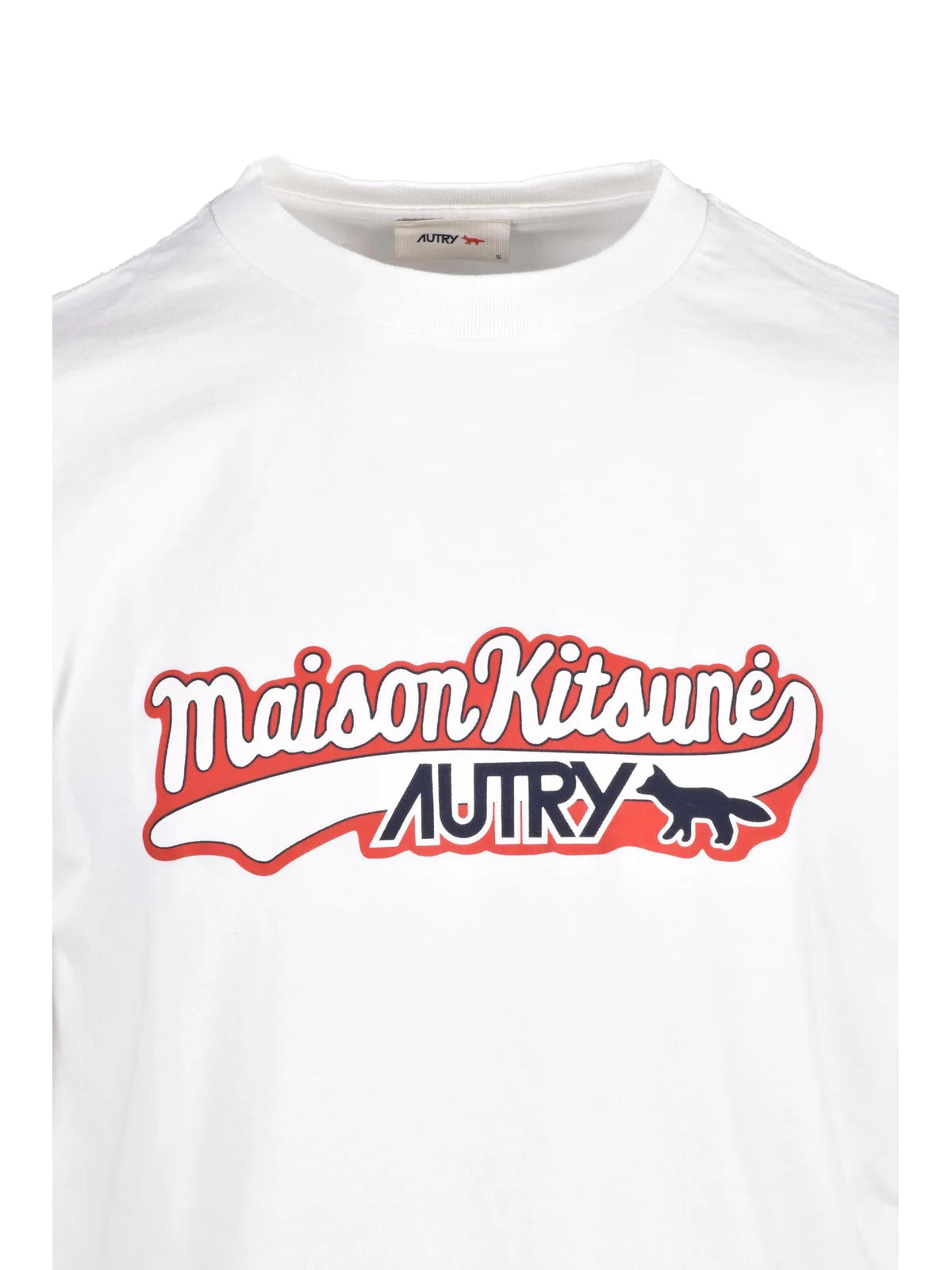 Autry X Maison Kitsune T-shirt Cotone - Bianco