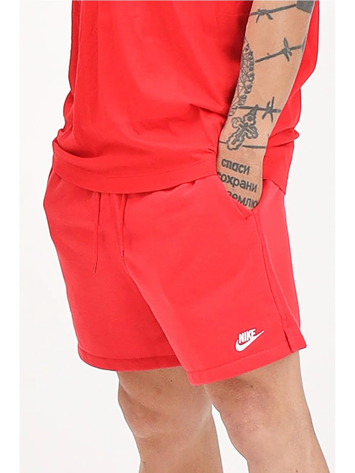 Nike Bermuda Cotone Poliestere - Rosso