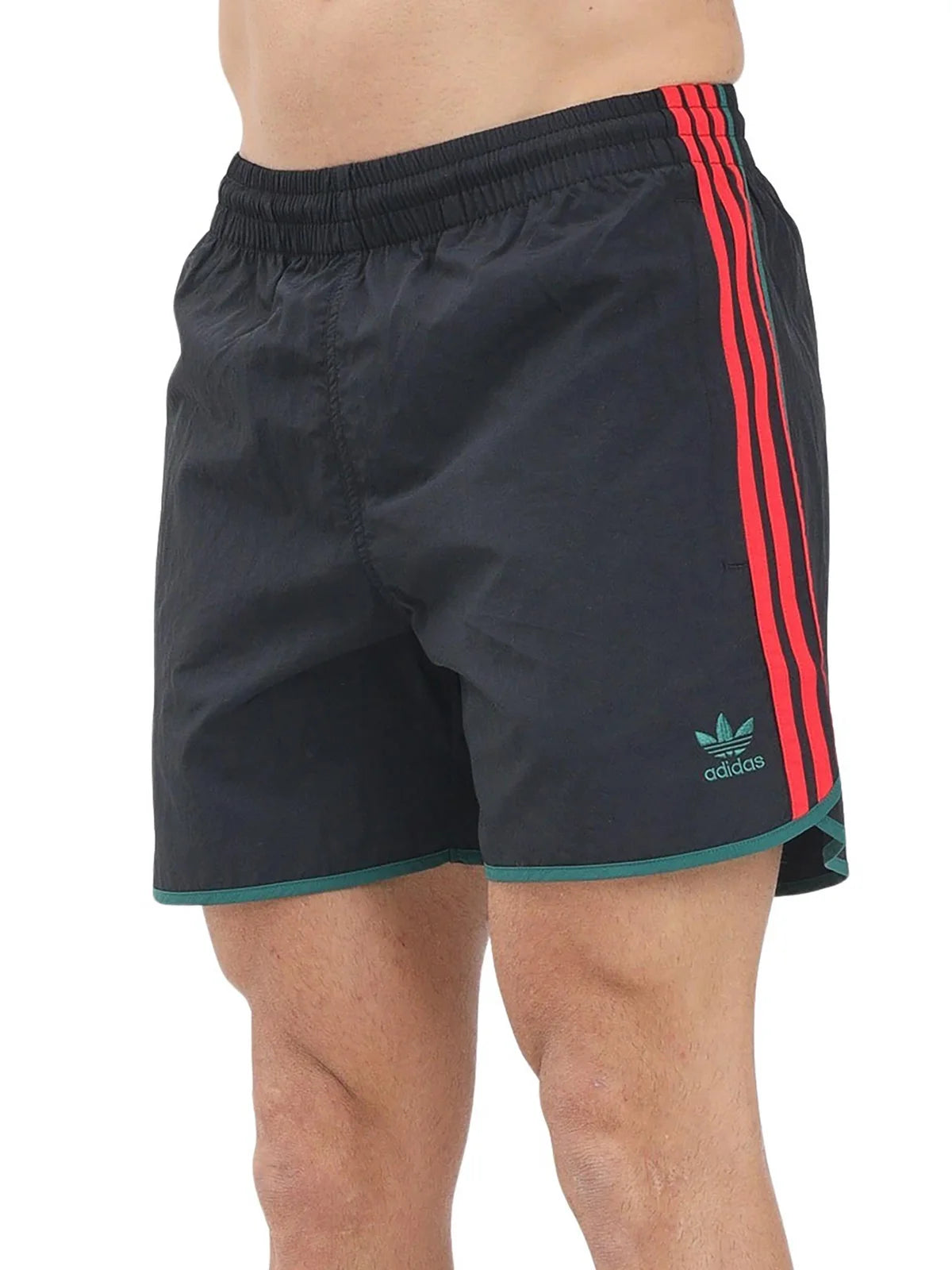 Adidas Bermuda Riciclati - Nero/Rosso