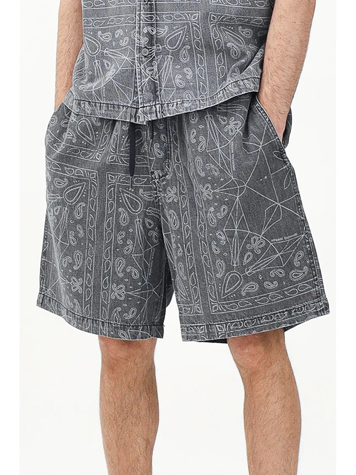 Armani Exchange Bermuda Cotone Lino - Grigio