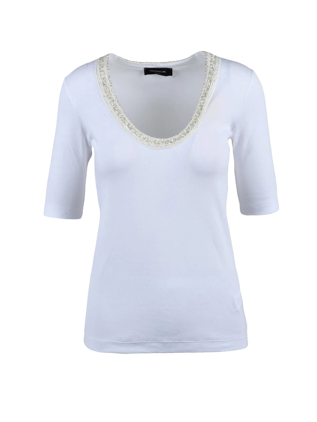Fabiana Filippi T-shirt Cotone Stretch - Bianco